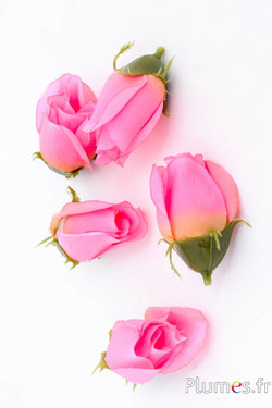 Tête de rose - 7 x 3 cm - rose