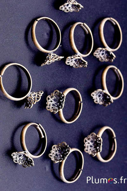 Bases pour bague - diam. 17 mm - bronze