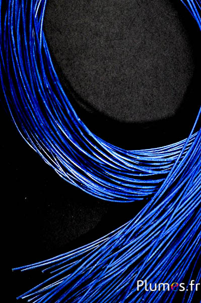 Lacet en cuir - épaisseur 2 mm - bleu nuit